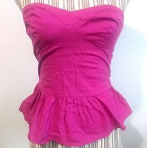 Hot pink peplum style top